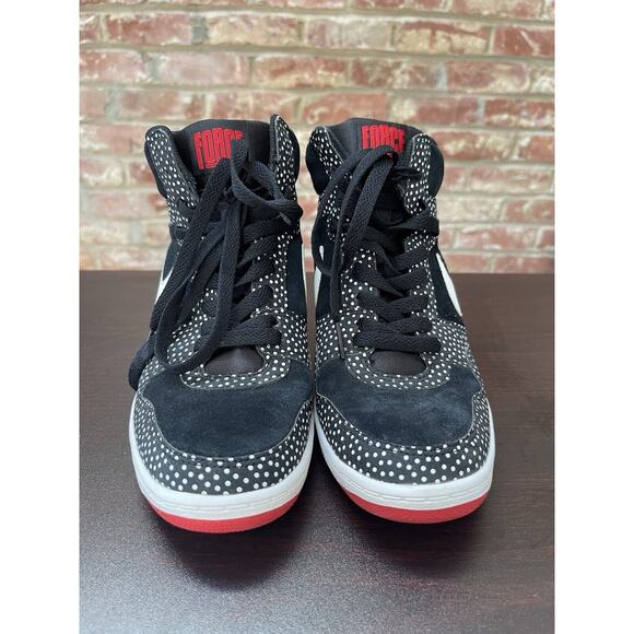 Nike Force Sky High “Polka Dot” Hidden Wedge Shoes Womens Sz 9.5 705148-001 RARE - Picture 1 of 9
